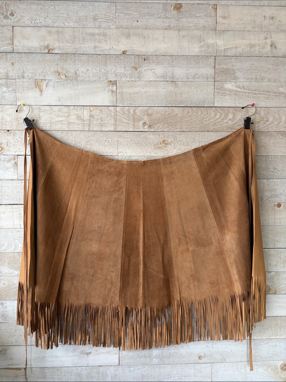 Genuine Leather fringed wrap skirt - Picture 8 of 10